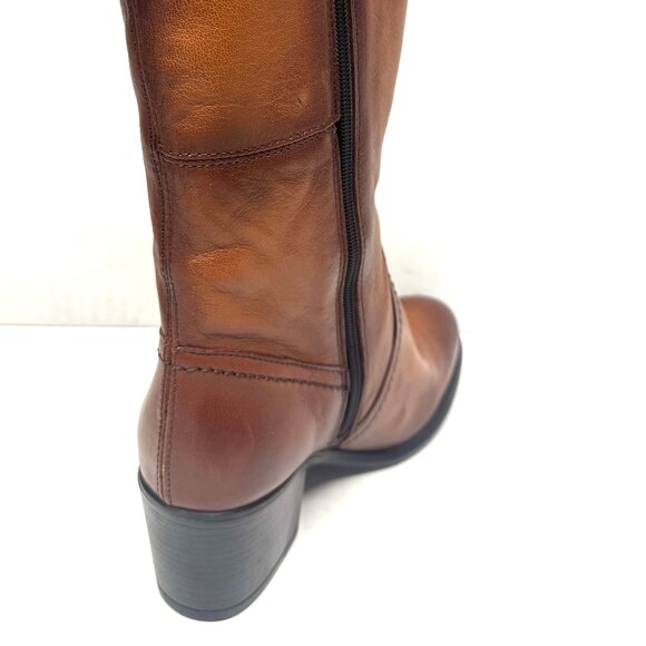 MIZ MOOZ SIDE ZIP BOOTS ELASTIC GORE BRANDY 37EU / 7US NEW # Z-01 - Picture 5 of 5